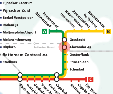 Alexander station map