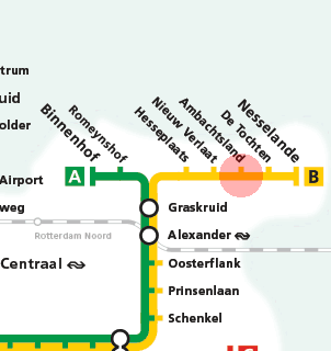 Ambachtsland station map