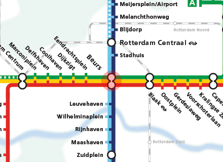 Beurs station map