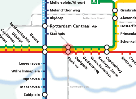 Blaak station map