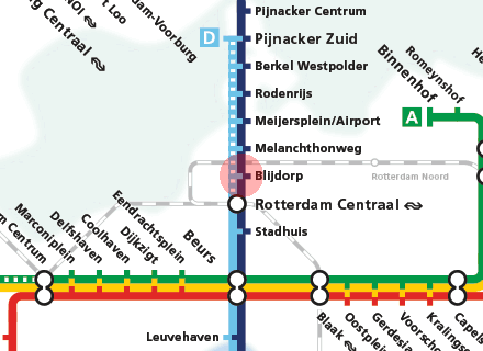 Blijdorp station map