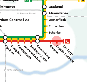 Capelle Centrum station map