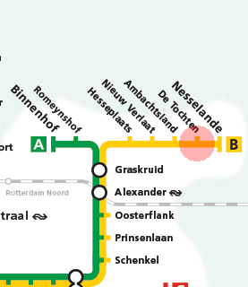 De Tochten station map