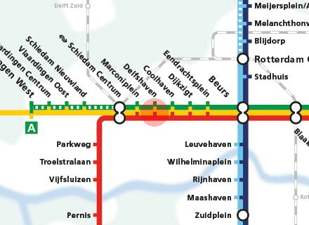 Delfshaven station map