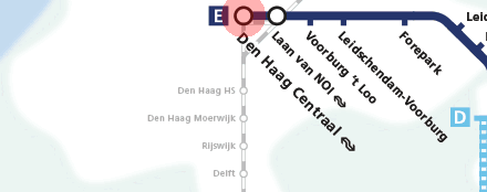 Den Haag Centraal station map