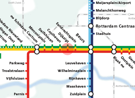 Dijkzigt station map