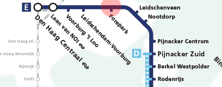 Forepark station map