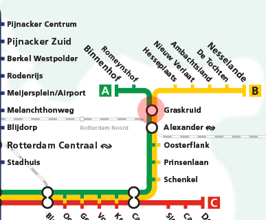 Graskruid station map