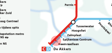 Heemraadlaan station map