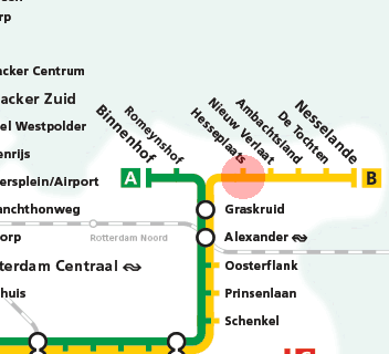 Hesseplaats station map