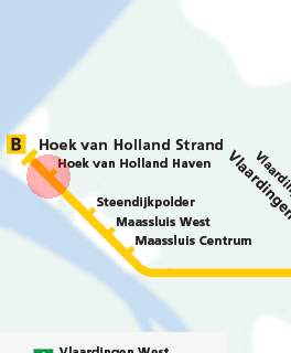 Hoek van Holland Haven station map