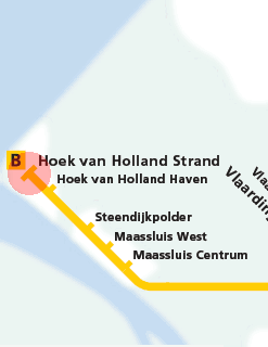 Hoek van Holland Strand station map