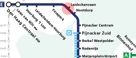 Leidschenveen station map