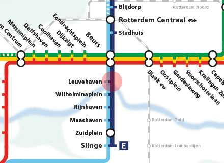 Leuvehaven station map