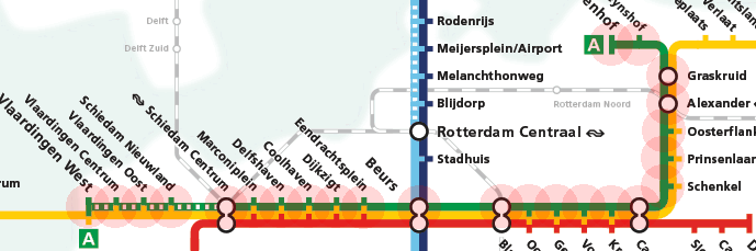 Rotterdam Metro Line A map