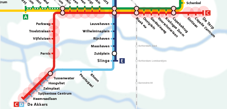 Rotterdam Metro Line C map