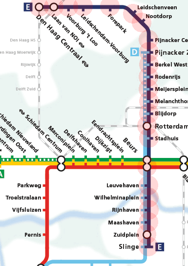 Rotterdam Metro Line E map