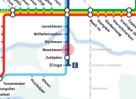 Maashaven station map