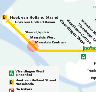 Maassluis Centrum station map