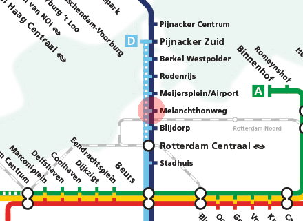 Melanchthonweg station map