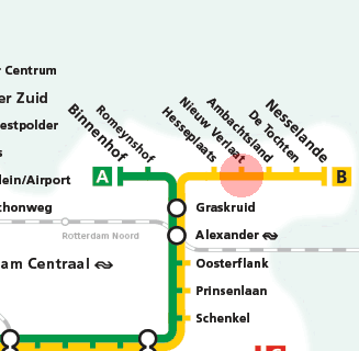 Nieuw Verlaat station map