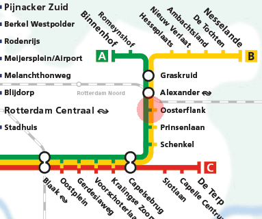 Oosterflank station map