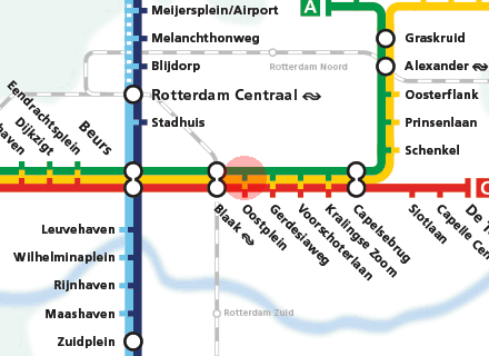 Oostplein station map