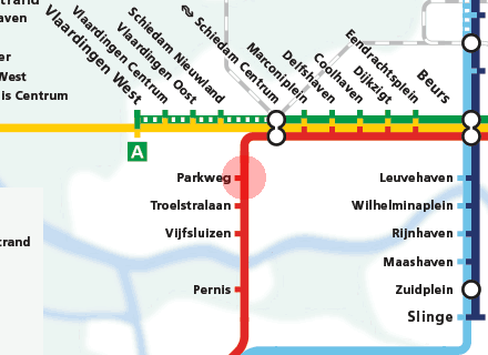 Parkweg station map