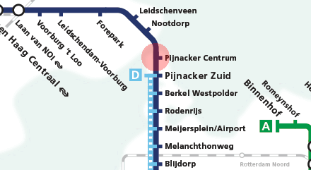 Pijnacker Centrum station map