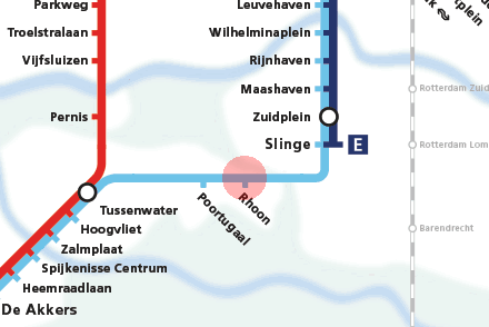 Rhoon station map