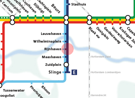 Rijnhaven station map