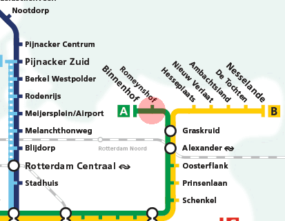 Romeynshof station map