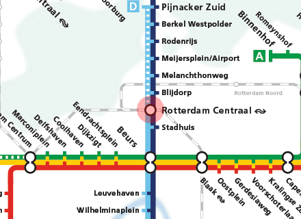 Rotterdam Centraal station map