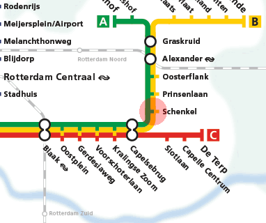 Schenkel station map