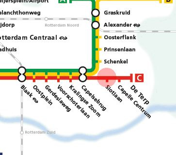 Slotlaan station map