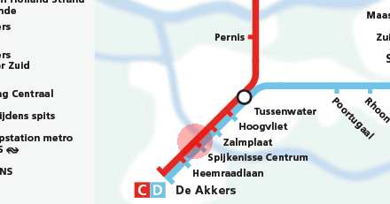 Spijkenisse Centrum station map