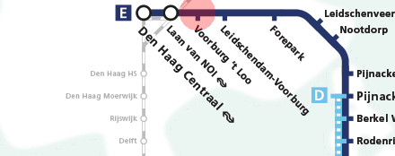 Voorburg 't Loo station map