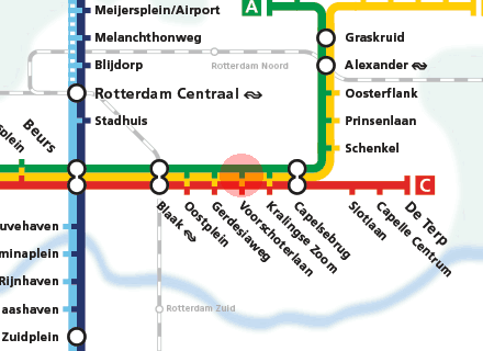 Voorschoterlaan station map