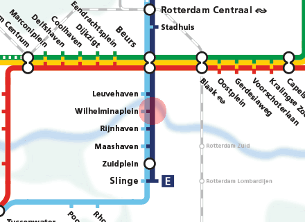 Wilhelminaplein station map