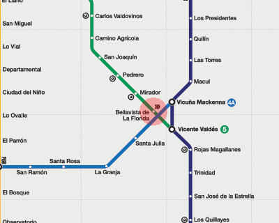 Bellavista de La Florida station map