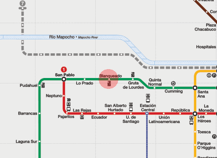 Blanqueado station map