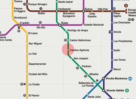 Camino Agricola station map