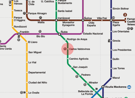 Carlos Valdovinos station map