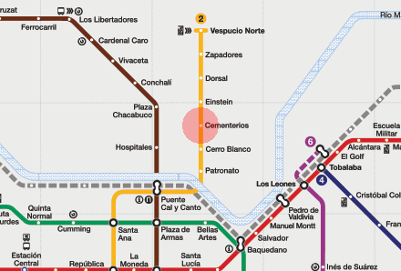 Cementerios station map