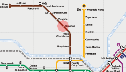 Conchali station map