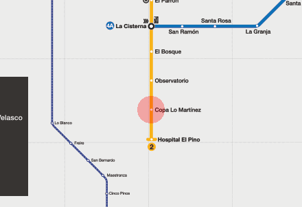 Copa Lo Martinez station map