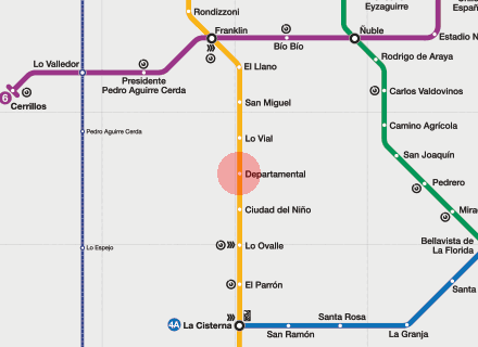 Departamental station map