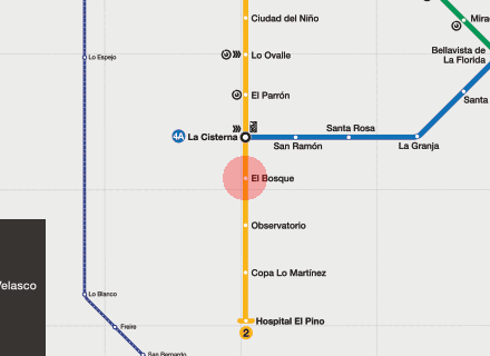 El Bosque station map