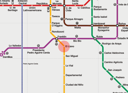 El Llano station map