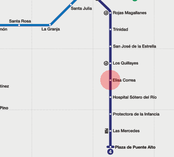 Elisa Correa station map